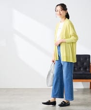 K3LHD10059 a.v.v Elmi(アー・ヴェ・ヴェ) 【低身長サイズ】サマーデニムワイドパンツ ブルー