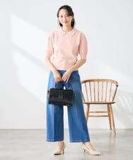 K3LHD10059 a.v.v Elmi(アー・ヴェ・ヴェ) 【低身長サイズ】サマーデニムワイドパンツ ブルー