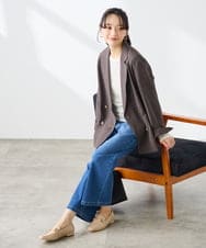 K3LHD10059 a.v.v Elmi(アー・ヴェ・ヴェ) 【低身長サイズ】サマーデニムワイドパンツ ブルー