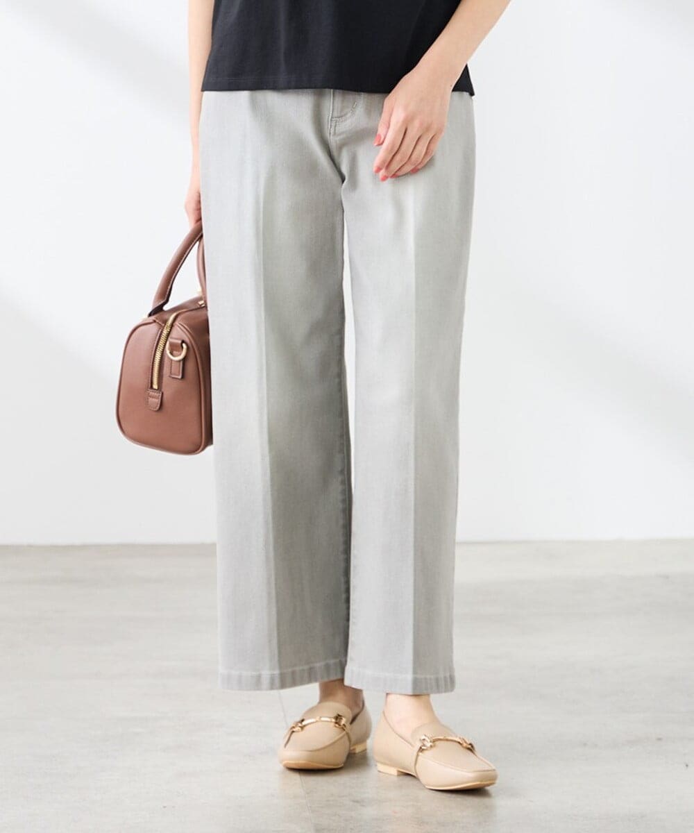 K3LHD10059 a.v.v Elmi(アー・ヴェ・ヴェ) 【低身長サイズ】サマーデニムワイドパンツ ブルー