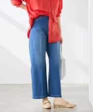 K3LHD10059 a.v.v Elmi(アー・ヴェ・ヴェ) 【低身長サイズ】サマーデニムワイドパンツ ブルー