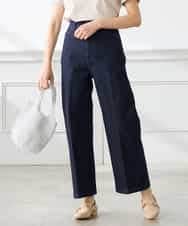 K3LHD10059 a.v.v Elmi(アー・ヴェ・ヴェ) 【低身長サイズ】サマーデニムワイドパンツ ブルー