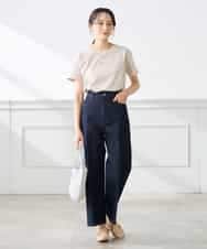 K3LHD10059 a.v.v Elmi(アー・ヴェ・ヴェ) 【低身長サイズ】サマーデニムワイドパンツ ブルー