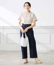 K3LHD10059 a.v.v Elmi(アー・ヴェ・ヴェ) 【低身長サイズ】サマーデニムワイドパンツ ブルー