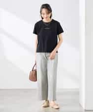 K3LHD10059 a.v.v Elmi(アー・ヴェ・ヴェ) 【低身長サイズ】サマーデニムワイドパンツ ブルー