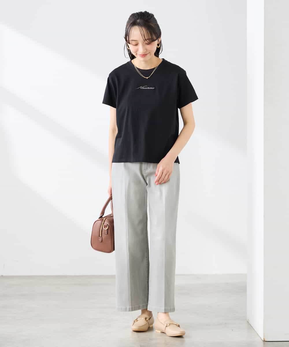 K3LHD10059 a.v.v Elmi(アー・ヴェ・ヴェ) 【低身長サイズ】サマーデニムワイドパンツ ブルー