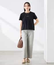 K3LHD10059 a.v.v Elmi(アー・ヴェ・ヴェ) 【低身長サイズ】サマーデニムワイドパンツ ブルー