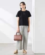 K3LHD10059 a.v.v Elmi(アー・ヴェ・ヴェ) 【低身長サイズ】サマーデニムワイドパンツ ブルー