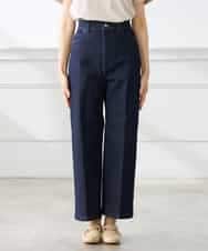 K3LHD10059 a.v.v Elmi(アー・ヴェ・ヴェ) 【低身長サイズ】サマーデニムワイドパンツ ブルー