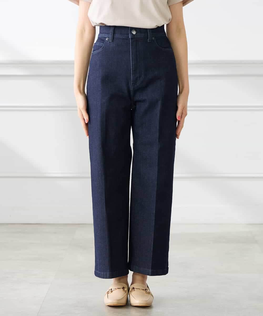 K3LHD10059 a.v.v Elmi(アー・ヴェ・ヴェ) 【低身長サイズ】サマーデニムワイドパンツ ブルー