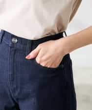 K3LHD10059 a.v.v Elmi(アー・ヴェ・ヴェ) 【低身長サイズ】サマーデニムワイドパンツ ブルー