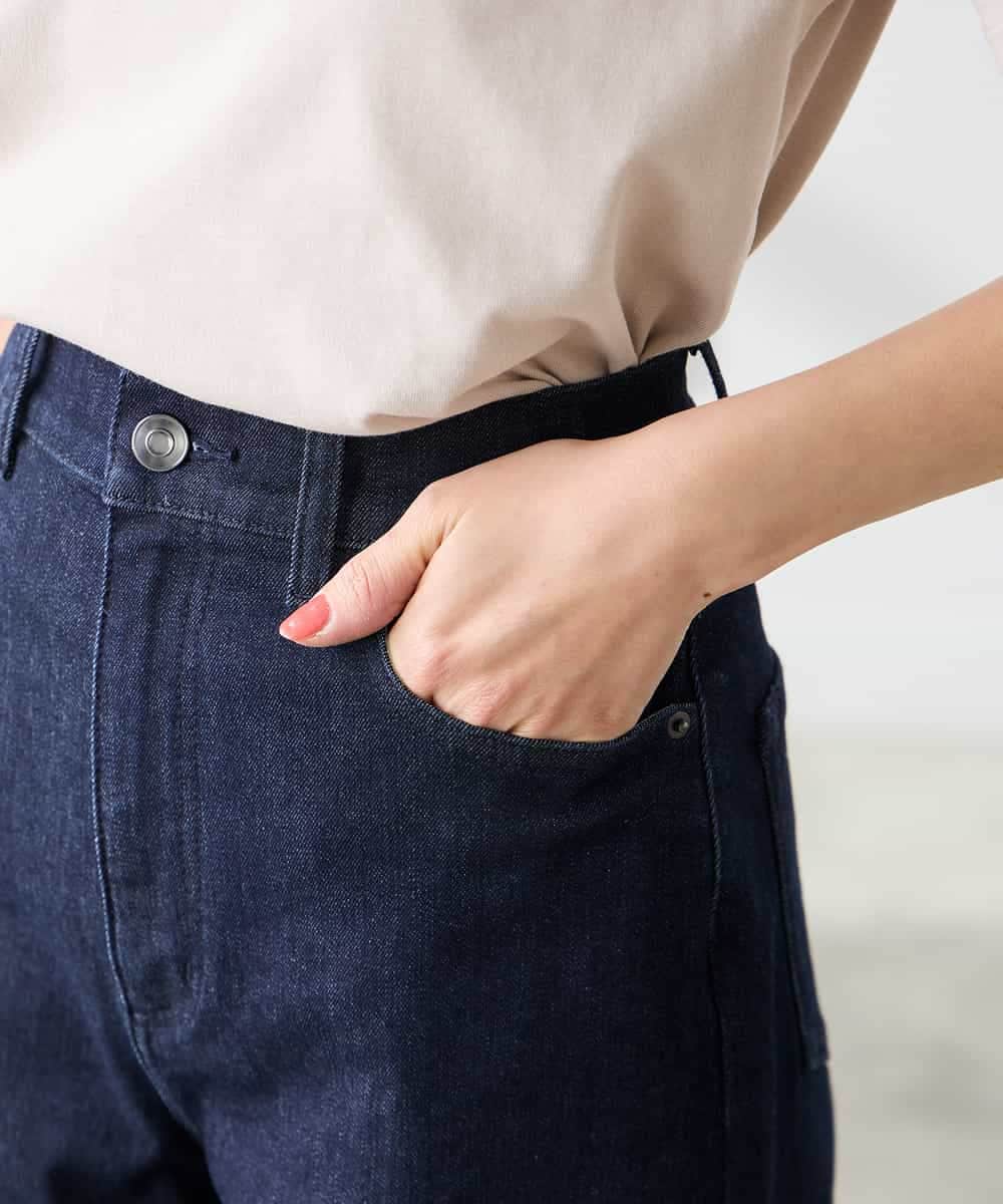 K3LHD10059 a.v.v Elmi(アー・ヴェ・ヴェ) 【低身長サイズ】サマーデニムワイドパンツ ブルー