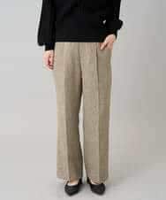 K3LKA20049 a.v.v Elmi(アー・ヴェ・ヴェ) 【低身長サイズ】ツイード調ストレートパンツ【マシンウォッシャブル】 グレー