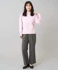 K3LKA20049 a.v.v Elmi(アー・ヴェ・ヴェ) 【低身長サイズ】ツイード調ストレートパンツ【マシンウォッシャブル】 グレー