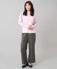 K3LKA20049 a.v.v Elmi(アー・ヴェ・ヴェ) 【低身長サイズ】ツイード調ストレートパンツ【マシンウォッシャブル】 グレー