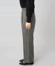 K3LKA20049 a.v.v Elmi(アー・ヴェ・ヴェ) 【低身長サイズ】ツイード調ストレートパンツ【マシンウォッシャブル】 グレー