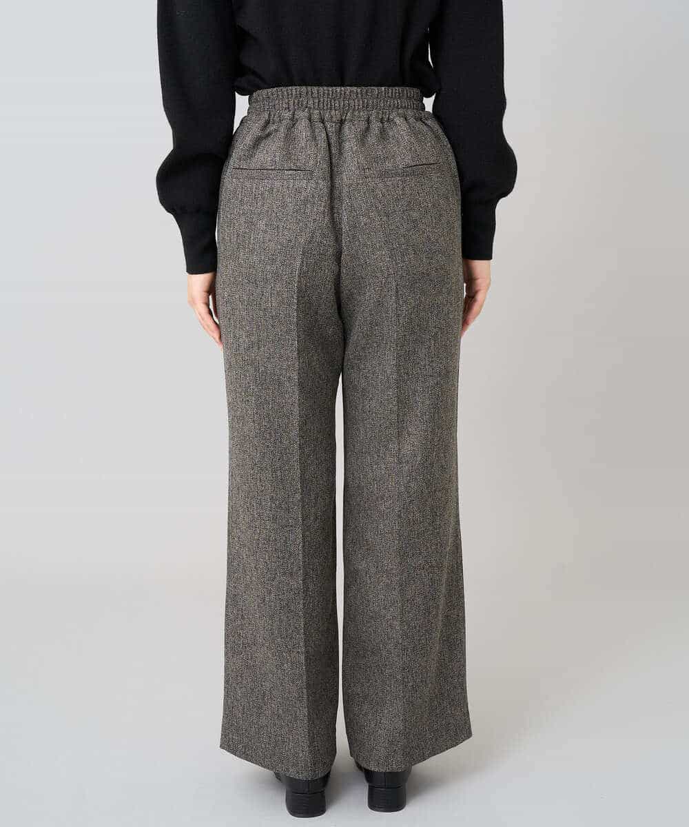 K3LKA20049 a.v.v Elmi(アー・ヴェ・ヴェ) 【低身長サイズ】ツイード調ストレートパンツ【マシンウォッシャブル】 グレー