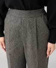 K3LKA20049 a.v.v Elmi(アー・ヴェ・ヴェ) 【低身長サイズ】ツイード調ストレートパンツ【マシンウォッシャブル】 グレー