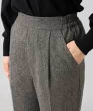 K3LKA20049 a.v.v Elmi(アー・ヴェ・ヴェ) 【低身長サイズ】ツイード調ストレートパンツ【マシンウォッシャブル】 グレー