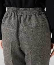 K3LKA20049 a.v.v Elmi(アー・ヴェ・ヴェ) 【低身長サイズ】ツイード調ストレートパンツ【マシンウォッシャブル】 グレー