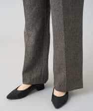 K3LKA20049 a.v.v Elmi(アー・ヴェ・ヴェ) 【低身長サイズ】ツイード調ストレートパンツ【マシンウォッシャブル】 グレー