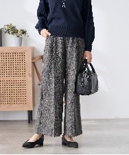 K3LKA25059 a.v.v Elmi(アー・ヴェ・ヴェ) 【低身長サイズ】ツイード調ワイドパンツ グレー