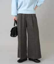 K3LKA25059 a.v.v Elmi(アー・ヴェ・ヴェ) 【低身長サイズ】ツイード調ワイドパンツ グレー