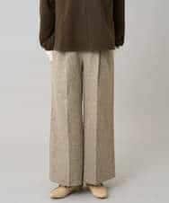 K3LKA25059 a.v.v Elmi(アー・ヴェ・ヴェ) 【低身長サイズ】ツイード調ワイドパンツ グレー