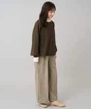 K3LKA25059 a.v.v Elmi(アー・ヴェ・ヴェ) 【低身長サイズ】ツイード調ワイドパンツ グレー