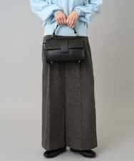 K3LKA25059 a.v.v Elmi(アー・ヴェ・ヴェ) 【低身長サイズ】ツイード調ワイドパンツ グレー