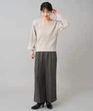 K3LKA25059 a.v.v Elmi(アー・ヴェ・ヴェ) 【低身長サイズ】ツイード調ワイドパンツ グレー
