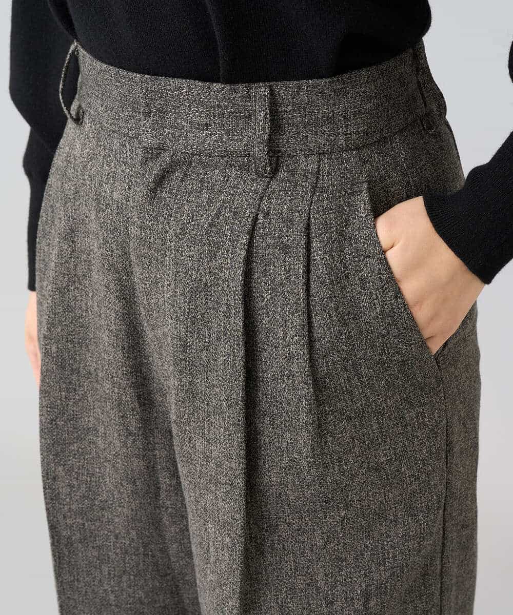 K3LKA25059 a.v.v Elmi(アー・ヴェ・ヴェ) 【低身長サイズ】ツイード調ワイドパンツ グレー