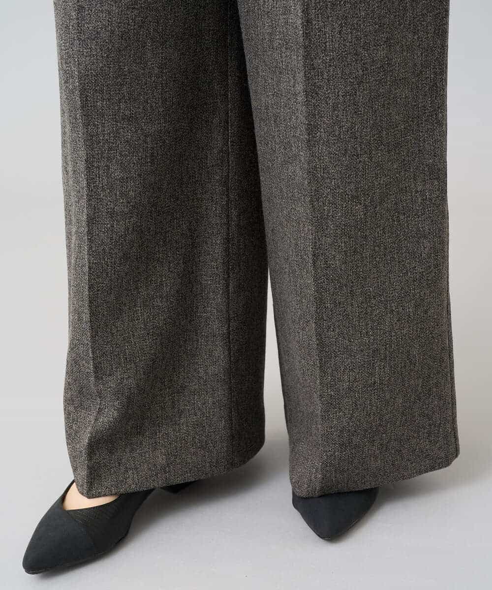 K3LKA25059 a.v.v Elmi(アー・ヴェ・ヴェ) 【低身長サイズ】ツイード調ワイドパンツ グレー