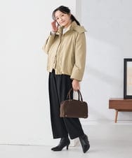 K3LKA26059 a.v.v Elmi(アー・ヴェ・ヴェ) 【低身長サイズ】タックテーパードパンツ ブラック