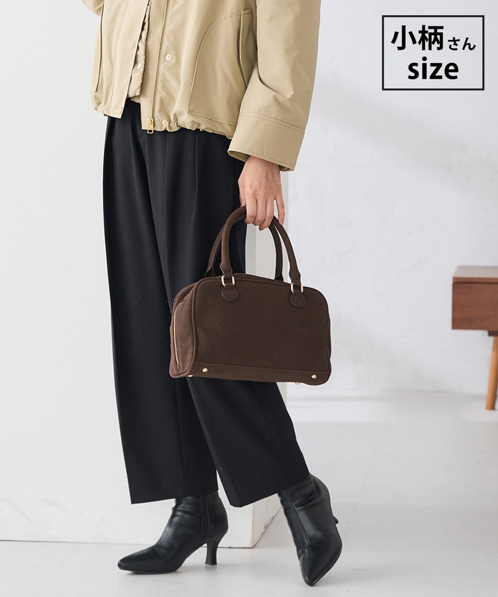 K3LKA26059 a.v.v Elmi(アー・ヴェ・ヴェ) 【低身長サイズ】タックテーパードパンツ ブラック