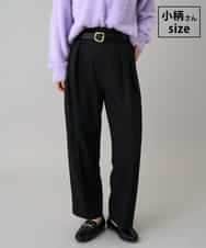 K3LKA26059 a.v.v Elmi(アー・ヴェ・ヴェ) 【低身長サイズ】タックテーパードパンツ ブラック