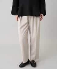 K3LKA26059 a.v.v Elmi(アー・ヴェ・ヴェ) 【低身長サイズ】タックテーパードパンツ ブラック