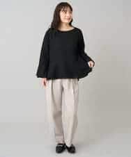 K3LKA26059 a.v.v Elmi(アー・ヴェ・ヴェ) 【低身長サイズ】タックテーパードパンツ ブラック