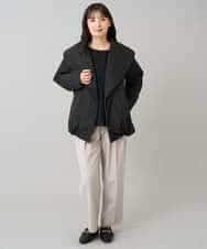 K3LKA26059 a.v.v Elmi(アー・ヴェ・ヴェ) 【低身長サイズ】タックテーパードパンツ ブラック