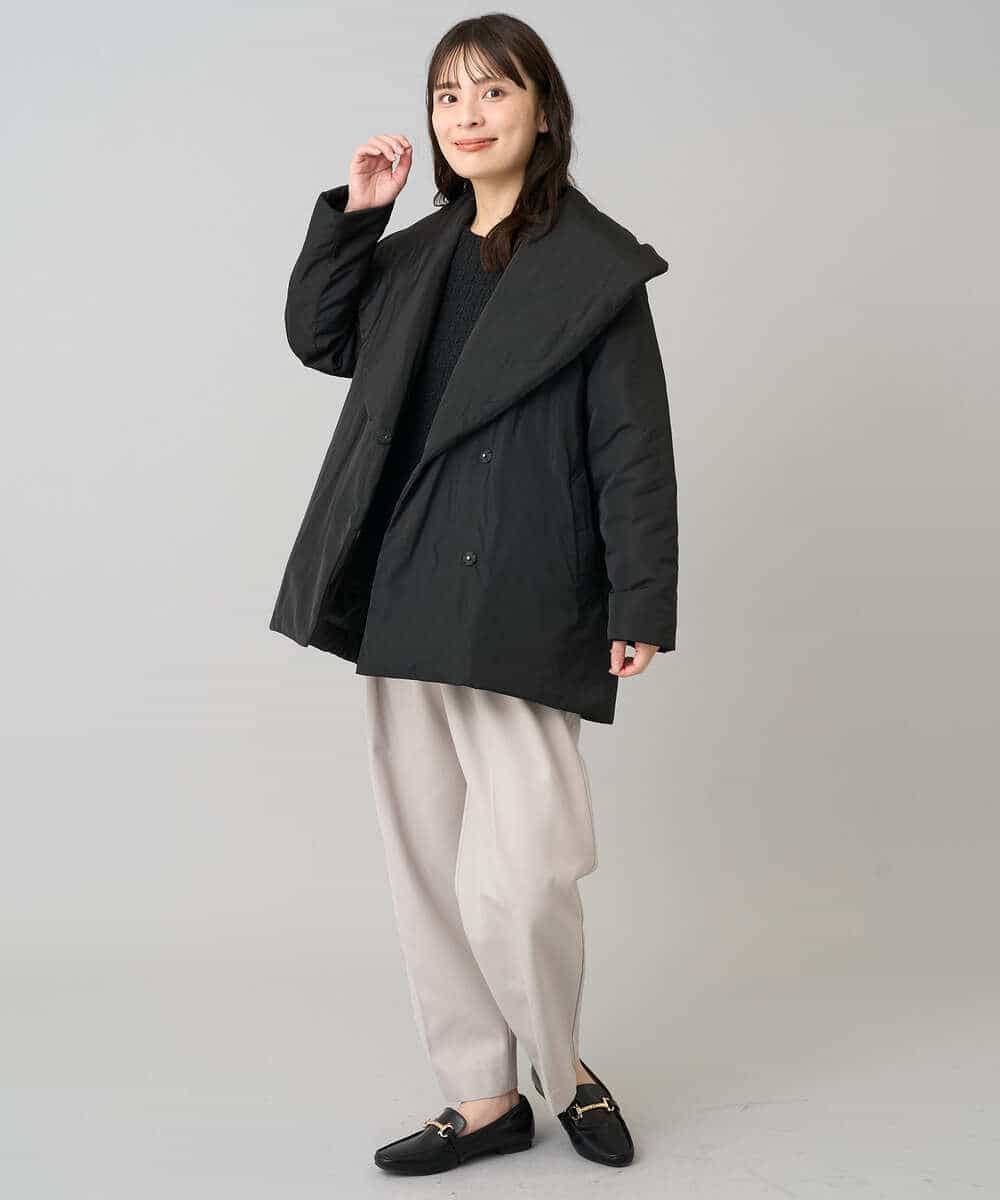 K3LKA26059 a.v.v Elmi(アー・ヴェ・ヴェ) 【低身長サイズ】タックテーパードパンツ ブラック