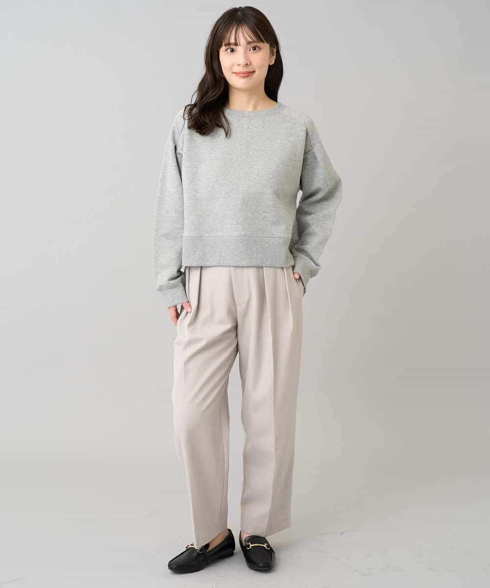 K3LKA26059 a.v.v Elmi(アー・ヴェ・ヴェ) 【低身長サイズ】タックテーパードパンツ ブラック