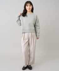 K3LKA26059 a.v.v Elmi(アー・ヴェ・ヴェ) 【低身長サイズ】タックテーパードパンツ ブラック