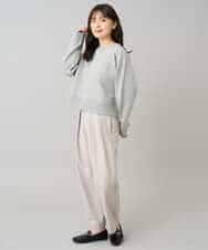 K3LKA26059 a.v.v Elmi(アー・ヴェ・ヴェ) 【低身長サイズ】タックテーパードパンツ ブラック