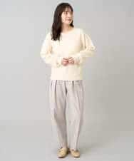 K3LKA26059 a.v.v Elmi(アー・ヴェ・ヴェ) 【低身長サイズ】タックテーパードパンツ ブラック