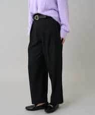 K3LKA26059 a.v.v Elmi(アー・ヴェ・ヴェ) 【低身長サイズ】タックテーパードパンツ ブラック