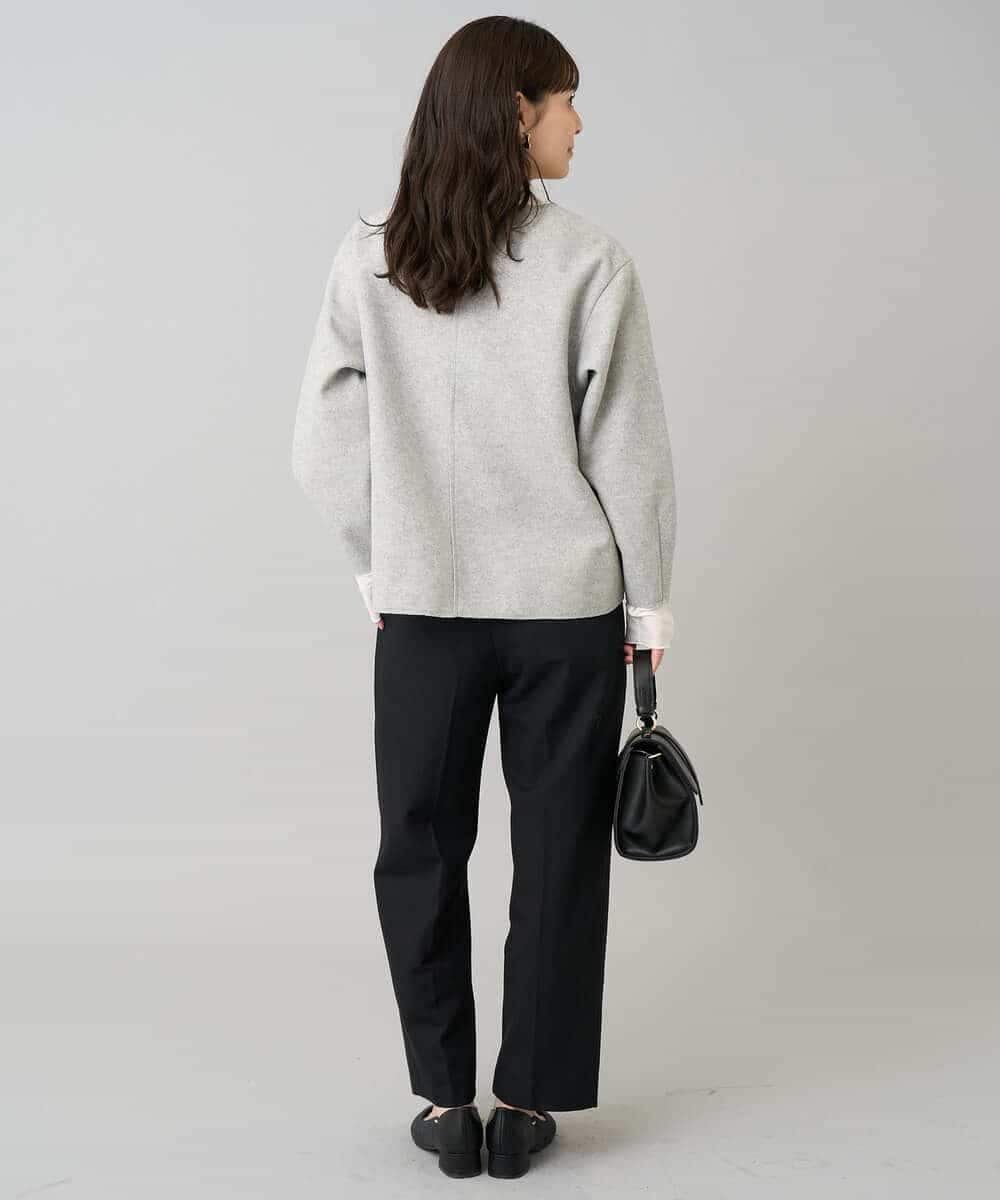 K3LKA26059 a.v.v Elmi(アー・ヴェ・ヴェ) 【低身長サイズ】タックテーパードパンツ ブラック