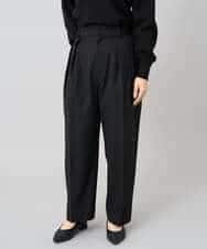 K3LKA26059 a.v.v Elmi(アー・ヴェ・ヴェ) 【低身長サイズ】タックテーパードパンツ ブラック