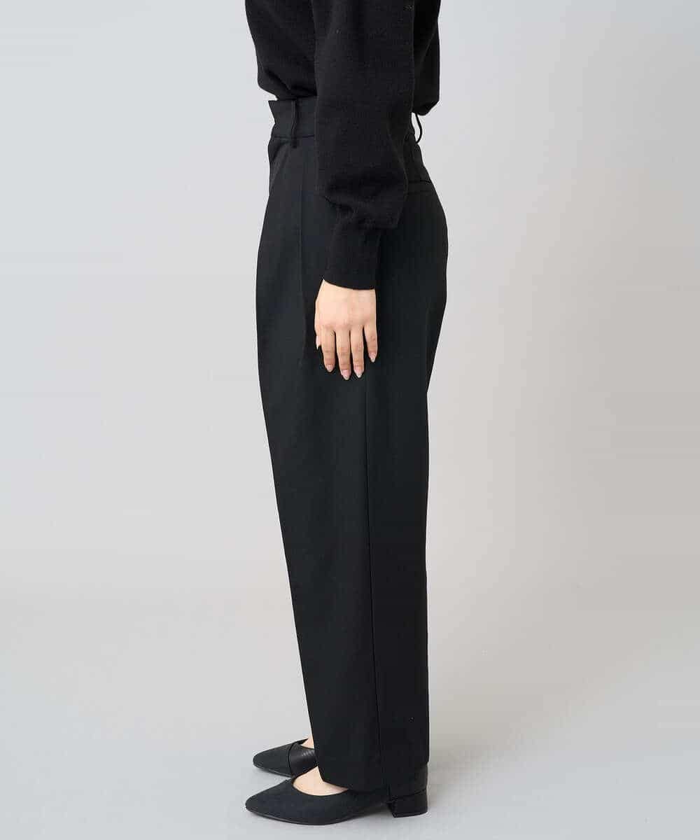 K3LKA26059 a.v.v Elmi(アー・ヴェ・ヴェ) 【低身長サイズ】タックテーパードパンツ ブラック