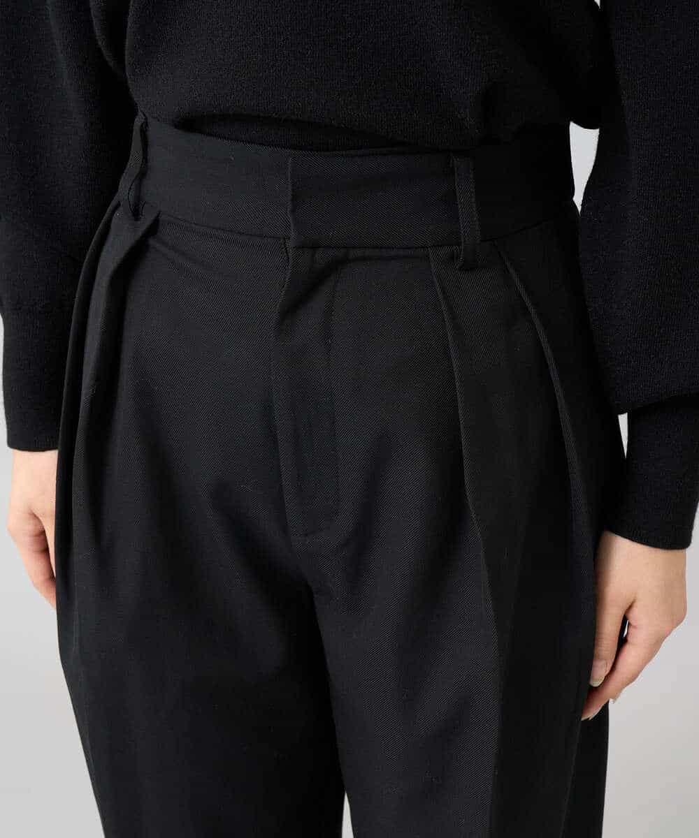 K3LKA26059 a.v.v Elmi(アー・ヴェ・ヴェ) 【低身長サイズ】タックテーパードパンツ ブラック