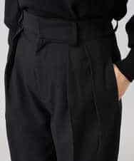 K3LKA26059 a.v.v Elmi(アー・ヴェ・ヴェ) 【低身長サイズ】タックテーパードパンツ ブラック